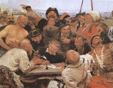 llya Yefimovich Repin Zaporozhian Cossacks (sketch) (mk09) oil painting picture
